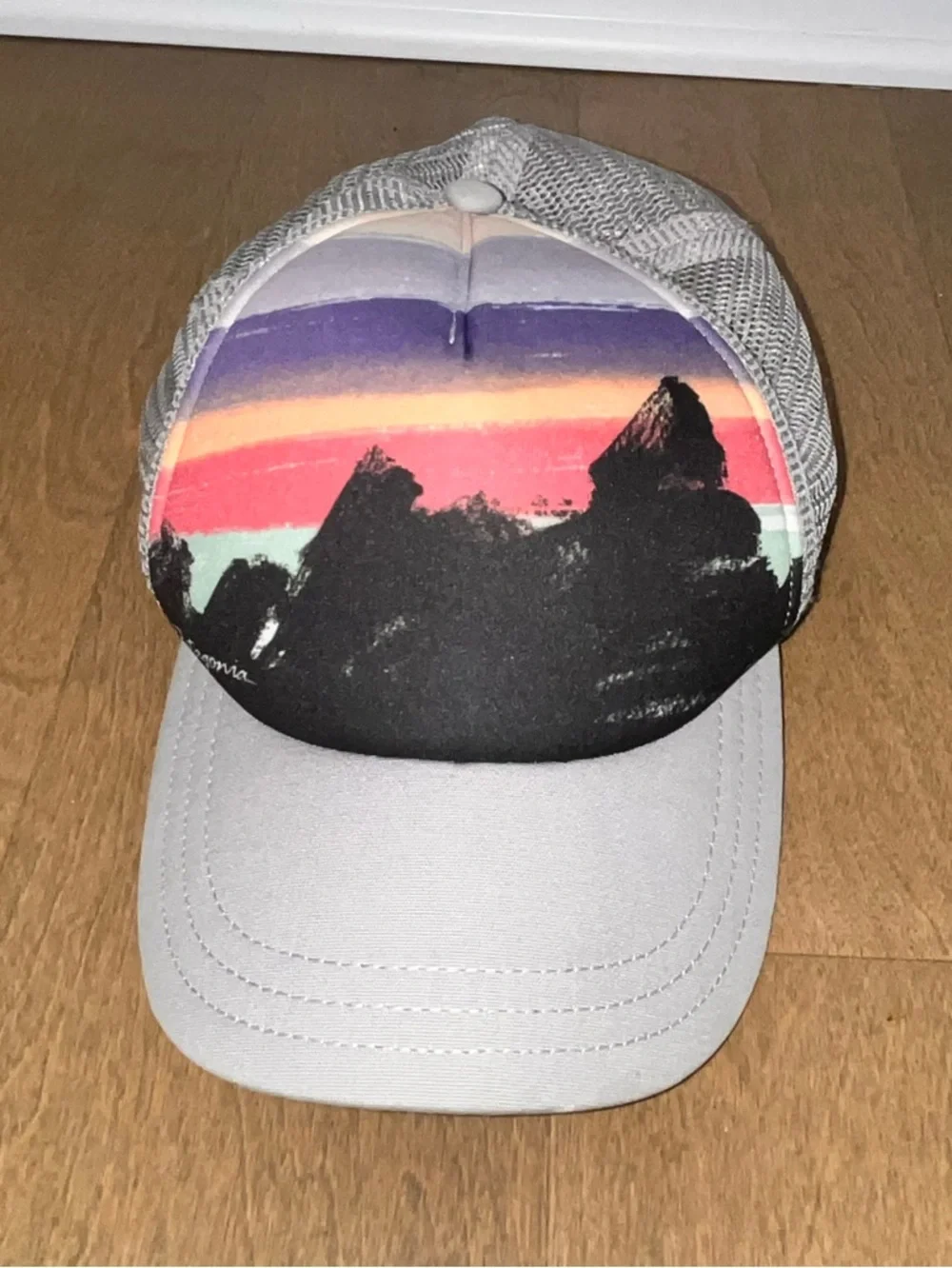 Patagonia Snap Back Trucker Mesh Hat Mountains Adjustable Cap